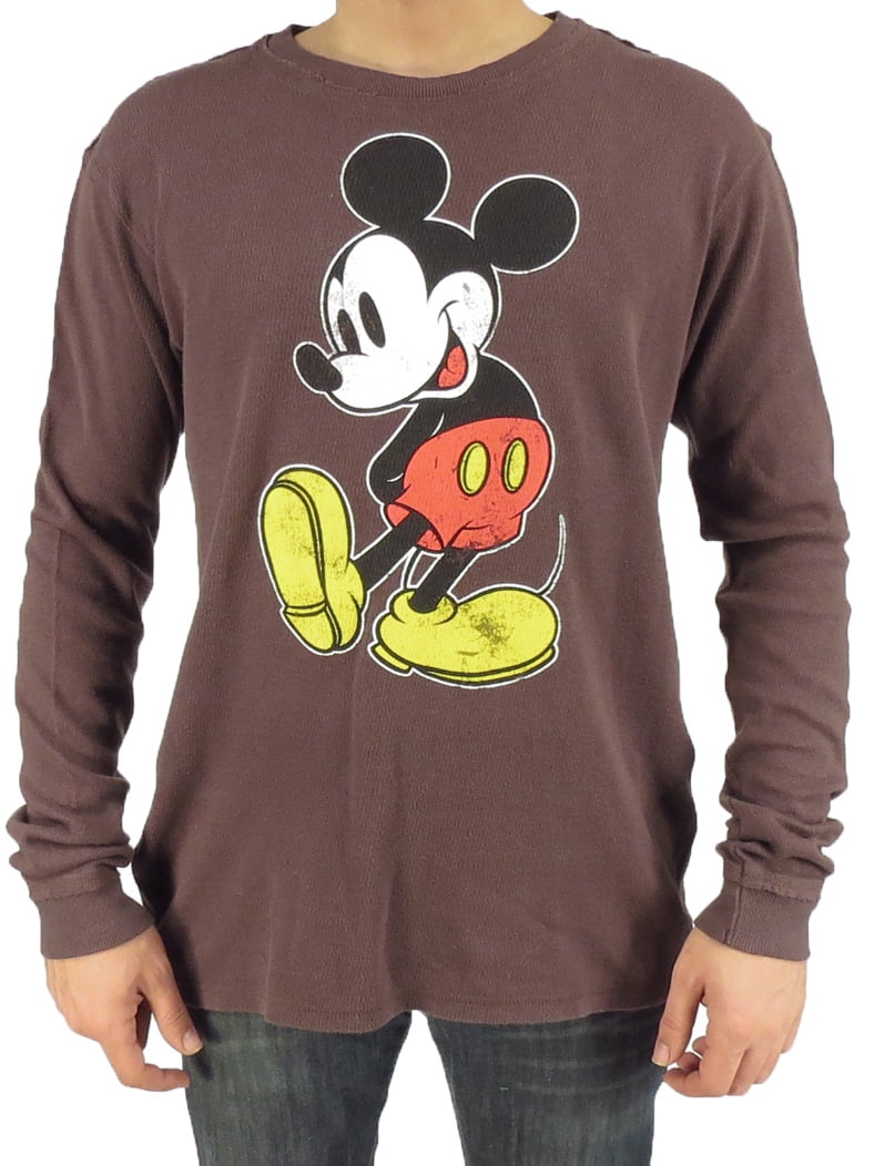 Men's Disney Mickey Mouse Brown Long 