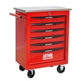 thumbnail image 2 of Noble House 6-Drawer Rolling Tool Organizer Cart, Steel Mobile Chest Storage with Worktop for Garage Workshop, Red, 2 of 13