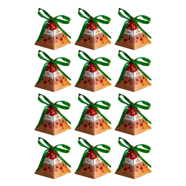 CAIROYAR Caja de regalo de fiesta triangular navideña, decoraciones festivas para envolver y fiestas, perfecta para regalos de fiestas