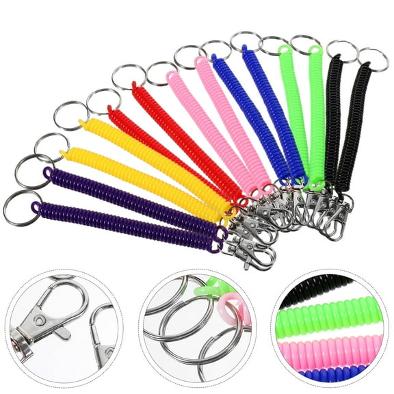 GOOHOCHY  14 Pcs Phone Chain Cell Lanyard Strap Lanyards Coil Keychains