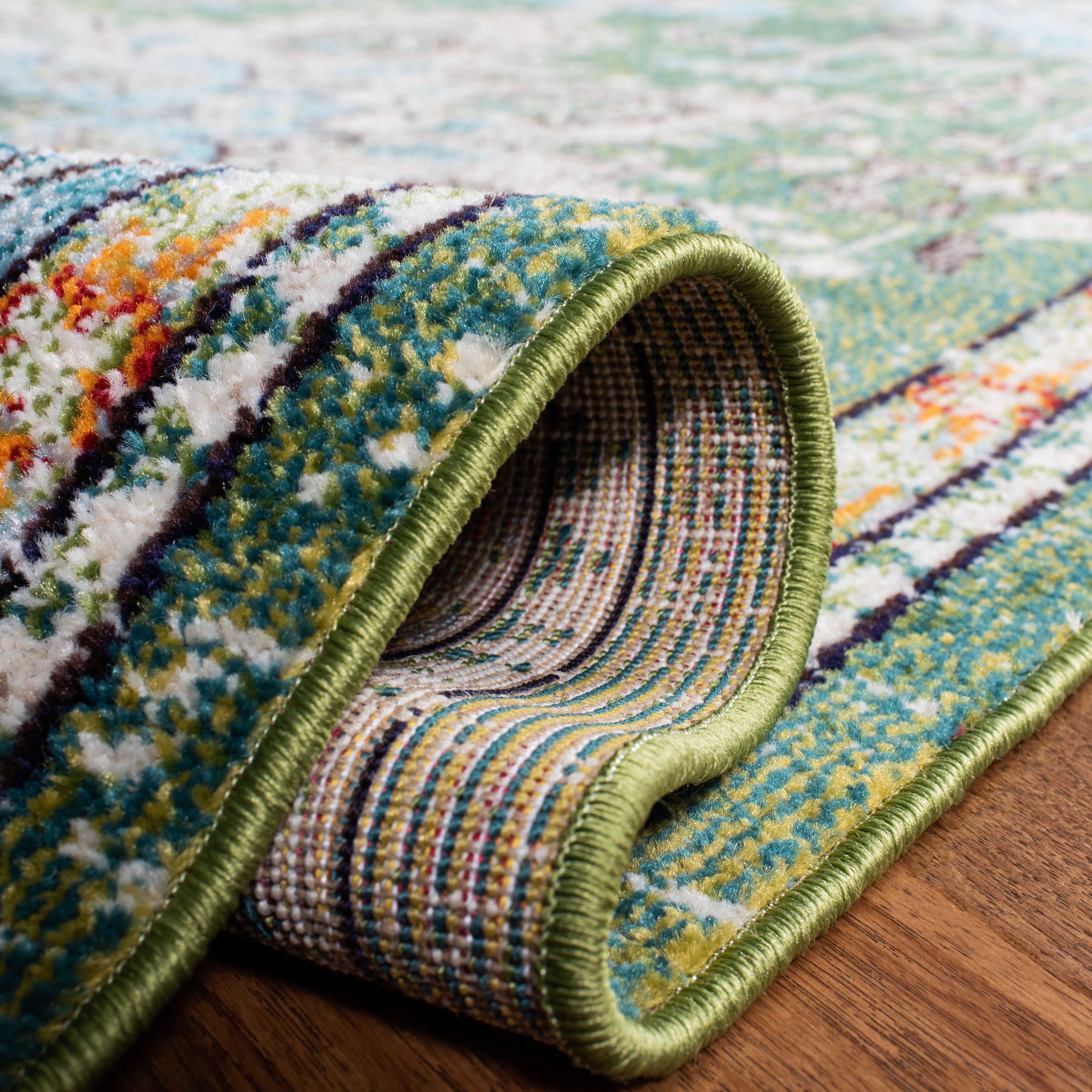 SAFAVIEH Madison Dalia Oriental Area Rug, Green/Turquoise, 10' x 14'