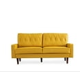 thumbnail image 6 of Uspridefurniture Acire Faux Leather Cushion Back 2Pcs Living Room Set, Mustard Yellow, 6 of 6