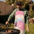 thumbnail image 4 of Colorful Cloud Star Pattern Apron-Garden Aprons for Women with Pockets-Cotton Linen Waterproof Kitchen Cooking Gardening Aprons Adjustable for Kitchen,Cooking,BBQ and Salon 33x27 Inch, 4 of 7