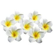 100pcs 6CM Plumeria Hawaiian Frangipani Flower For Wedding Party Decoration (White)