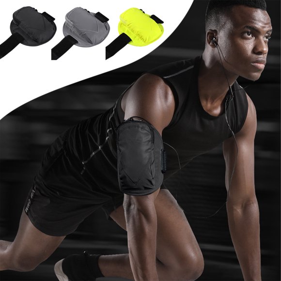Bolsa impermeable para correr - brazalete deportivo reflectante con correa ajustable, gran capacidad para teléfono y esenciales, tela de poliéster