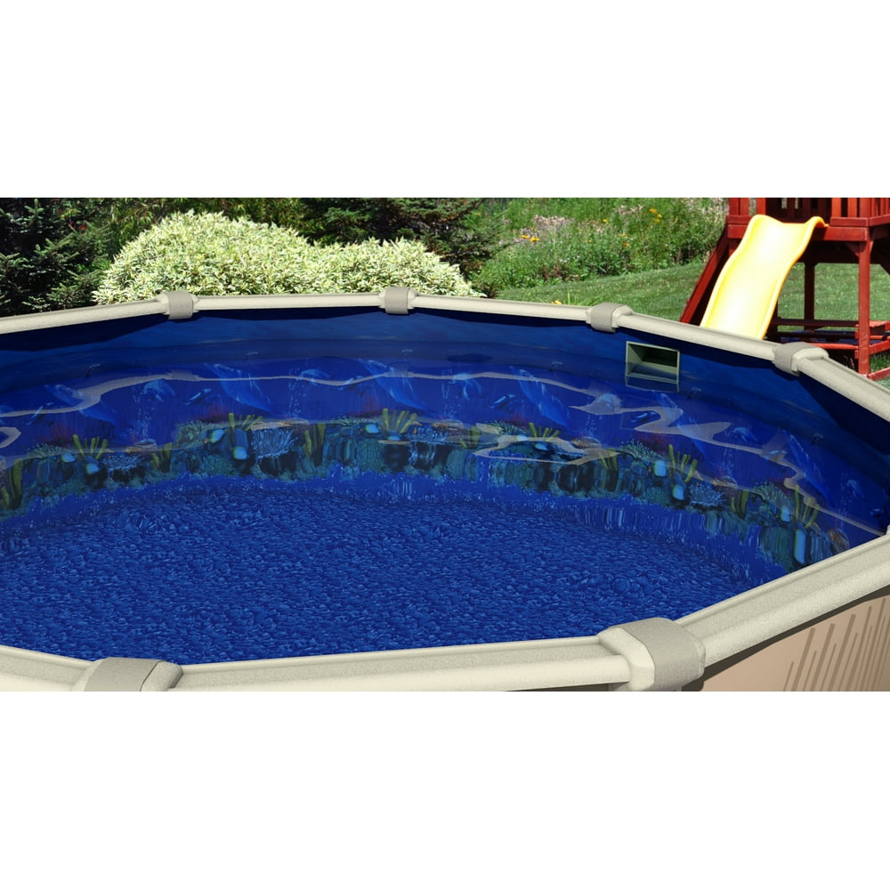 Antilles Dolphin 25 Gauge Oval Above Ground Swimming Pool Liner with