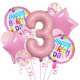 thumbnail image 1 of Globos de aluminio JBCAONTIA para fiesta de tercer cumpleaños, número 3, color rosa, 1 of 4