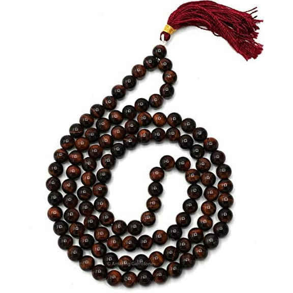 Red Tiger Eye Mala Beads 108 Buddhist Prayer Beads Japamala