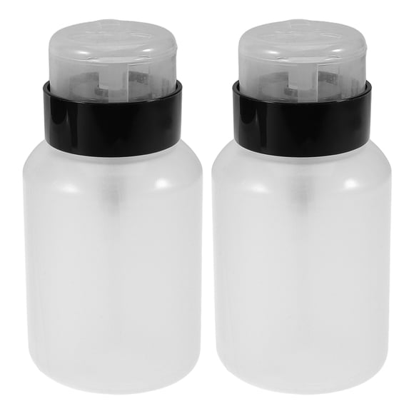 2 botellas con bomba para quitaesmalte, limpiador de manicura, rellenables, dispensador de quitaesmalte, rellenables (150 ml)