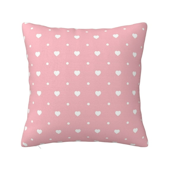 ZICANCN Pink Heart Background Throw Pillow Covers, Bed Couch Sofa Knit Decorative Pillow Covers for Living Room Farmhouse, 22"x22"