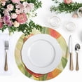 thumbnail image 4 of Ryvnso Tulip Floral Round Plate Mats Dining Table Placemat Set of 4 for Holiday Decoration, 4 of 7