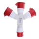 thumbnail image 2 of 2 Pcs (Rojo) 380 V 16A 3pin Industrial Point Power Outlet IP44 a Prueba de Mal tiempo Edificio 3 P + N + E Macarena Conector industrial, 2 of 7