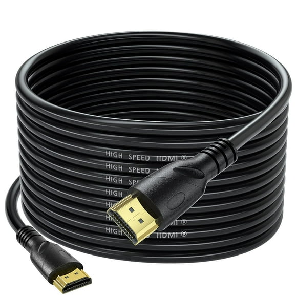 4K HDMI Cable 40FT (HDMI 2.0,18Gbps) Ultra High Speed Gold Plated Connectors,Ethernet Audio Return,Video