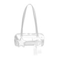 thumbnail image 1 of Bolso de axila, cartera, monedero, multifunción, moderno, con asa superior y colgante de lazo. Blanco, 1 of 9