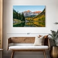 thumbnail image 3 of Elephant Stock Maroon Bell In Autumn Wall Art - Horizontal Canvas Wall Art - Dining Room Wall Decor - Nature Canvas - Gray And Green Decor - 45" x 30", 3 of 8