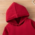 thumbnail image 5 of StylesILove Infant Baby Boys Girls Solid Long Sleeve Pullover Hoodie and Tie-dye Pants 2pcs Fall Winter Toddler Sweatsuit Outfit (Red, 24 Months), 5 of 8