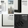 thumbnail image 6 of VIGO Meridian 34 in. W x 62 in. H Framed Fixed Tub Screen Door in Matte Black with 3/8 in. (10mm) Fluted Glass, 6 of 10