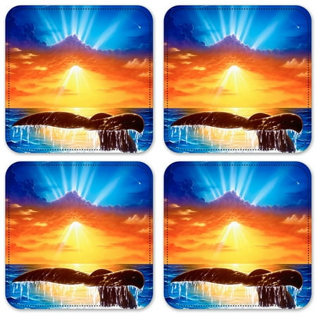 

Vinyl Drink Coasters - Set of 4 - Whale Tail