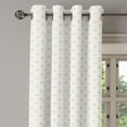 thumbnail image 3 of Ambesonne Retro Grommet Curtain, Star Like Classy, 50" x 63", Apricot Yellow and White, 3 of 6