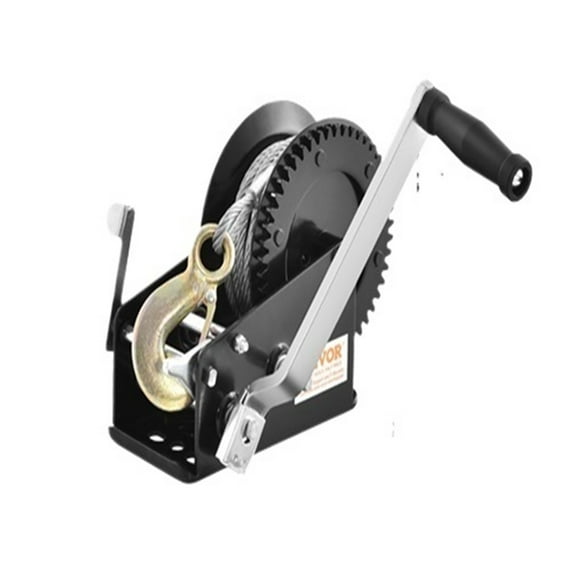 Hand Winch 3500 LBS Capacity Brake Winch W/ 33 Ft Steel Rope Traction Hoisting Hand Winch For ATVs Boats Trailers ,Easy to Use