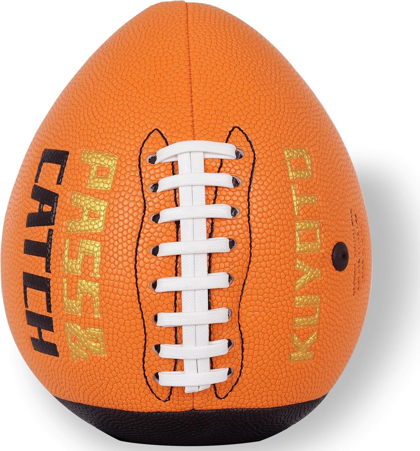 PassCatch Training Football, Peewee Size(Ages 3-9) Kids/Youth (Ages 7-13) Official Size(Ages 13+), Fatherless Bounce Back Leather Football Improving Enhance Solo Passing Catching Skills(Deflated)