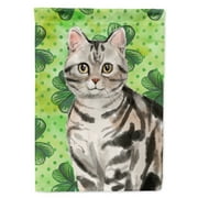 Carolines Treasures CK3059GF American Shorthair Shamrock Flag Garden Size Small multicolor
