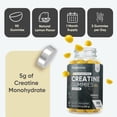 thumbnail image 6 of WeightWorld Sugar Free Creatine Gummies 5g (5000mg) | Pre & Post Workout Gummy | 90 Vegan Creatine Monohydrate Gummies for Men & Women (1 Month Supply) - 3 per Day | Non-GMO, Natural Lemon Flavor, 6 of 9