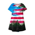 thumbnail image 3 of Cethrio Baby Girls Dresses- Short Sleeve Casual Fashion Cute Polyester Girls Summer Dresses Green Size 5T, 3 of 6