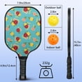 thumbnail image 4 of Pickleball Paddles Set,Pioneer Flower Floral Print Pattern Fiberglass Surface Pickleball Racket Set with 2 Indoor Outdoor Pickleball Balls and Pickleball Bag,Pickle-ball Equipment, 4 of 6