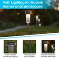 thumbnail image 5 of Flash Furniture 12 Piece Modern Stainless Steel LED Solar Pathway Light, 8 Lumens, 5 of 11