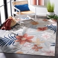 thumbnail image 4 of SAFAVIEH Cabana Caris Indoor/Outdoor Area Rug, Grey/Rust, 5' x 8', 4 of 15