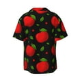 thumbnail image 6 of PAYOHTO Apples Mens Hawaiian Casual Short-sleeved Shirt Tropical Summer Beach Button Down Shirts, 6 of 7