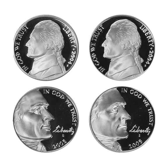 2004-2005 S Jefferson Nickel Proof Westward Journey - 4 Coin Run
