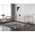 thumbnail image 3 of Stylehouse Tempered Glass and Metal Dining Table, Small, 3 of 4