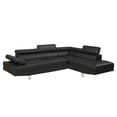thumbnail image 5 of Poundex Furniture 2 Piece Fabric Sectional Sofa Set in Dark Blue Color, 5 of 5