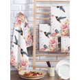 thumbnail image 2 of Pink Flower Kitchen Dish Towels for Drying Dishes Set of 2, Spring Floral Butterflies Birds Farmhouse Waffle Weave Microfiber Hand Tea Bathroom Towels Quick Dry & Absorbent Towel 15.7x23.6, 2 of 7