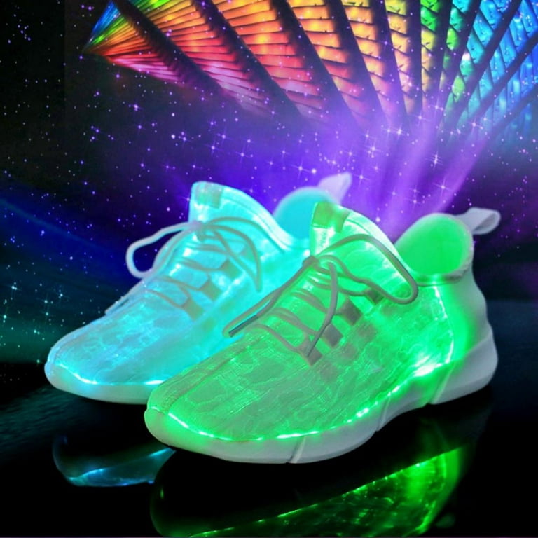 Hardlegix LED Light Up Shoes for Men Women, Light Fiber Optic LED Shoes Luminous Trainers Flashing Sneakers for Festivals, Christmas, Halloween, New