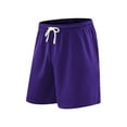 thumbnail image 4 of Wyobmus Men's Mesh Workout Shorts Quick Dry Sport Shorts Lightweight Drawstring Fitness Gym Basketball Shorts Purple, 4 of 9