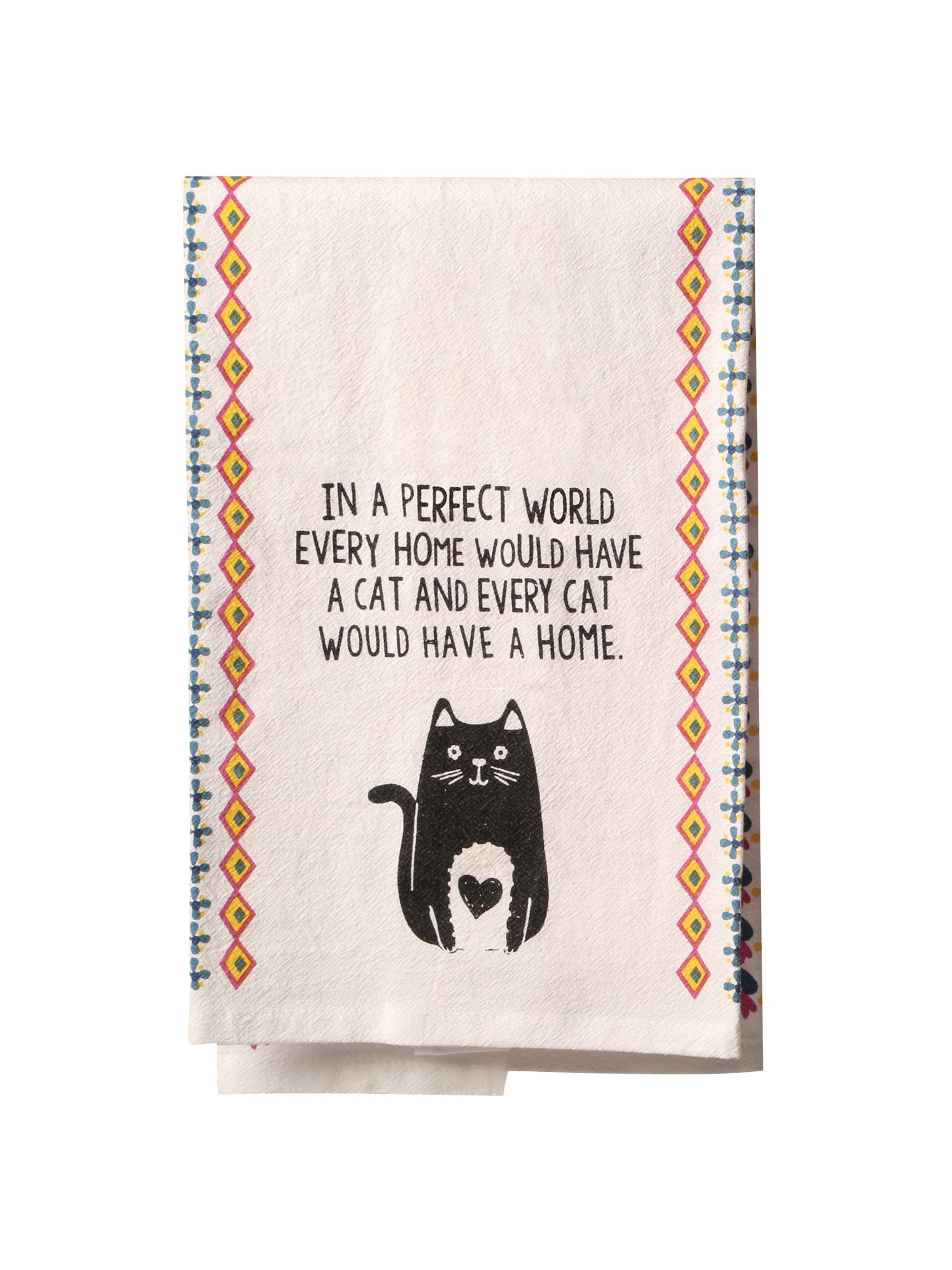 cat dish towel