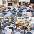 thumbnail image 5 of 6'x9' Area Rugs, Navy Blue Grey Indoor Outdoor Area Rug for Living Room Bedroom, Modern Abstract Art Geometric Washable Bathroom Rugs Kitchen Floor Carpet Mats Home Decor Aesthetic, 5 of 8