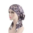 thumbnail image 2 of Yubnlvae Chemo Headwear for Women, Women India Muslim Elastic Turban Print Long Tail Hat Head Scarf Wrap Chemo Caps Headwear, 2 of 4