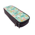 thumbnail image 6 of Lsque Elephant and Flowers Printed Big Capacity PU Leather Pencil Case Large Pencil Pouch Stationery Pen Bag Pencil Holder for Teen, 6 of 6
