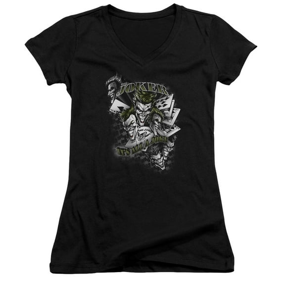 Batman Its All A Joke Junior Women's T-Shirt V-Neck Black
