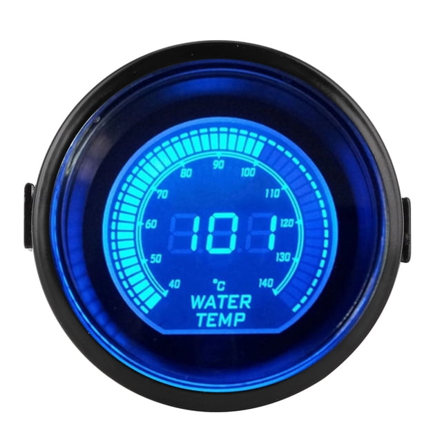 Water Temperature Meter Water Temperature Meter For EVO Series Gauge With Sensor 52mm/2in Universal Blue And Red LED Backlit