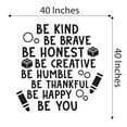 thumbnail image 4 of Family Be Humble Be You Empowering Quote Wall Decal Decoration Be Kind Be Brave Cute Little Bubbles Motivation Quotes Lasts Years and Easily Removable - Size: 40 In(W) x 40 In(H), 4 of 5