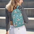 thumbnail image 5 of Disketp Teal Mama Llama Mochila de Lona Estampada, Mochila Escolar de Viaje Ligera para Estudiantes y Portátil-Medium, 5 of 5