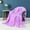 Purple, variant on QAQuu Solid Color Throw Blanket, Soft Cozy Fleece Blanket, Lightweight Fluffy Flannel Blanket for Couch, Bed and Sofa, Warm Plush Blanket for Women, Men and Kids, 80" x 90", White