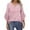 Pink, variant on Women's 3/4 Sleeve V-Neck Blouse - Flared Sleeve Casual Tops with Polyester-Rayon Blend, Business Casual & Beach Vacation Shirts Blue S-2XL