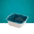 thumbnail image 5 of PuSpu 29.5x27x9.5 cm Blue Plastic Kitchen Drainer Basket 1Pcs Food-Safe Space-Saving Organizer for Vegetables Pasta Prep Home, 5 of 7