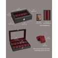 thumbnail image 2 of Watch Box SONGMICS de 12 ranuras con tapa de cristal y cojines para relojes, 2 of 3